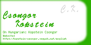 csongor kopstein business card